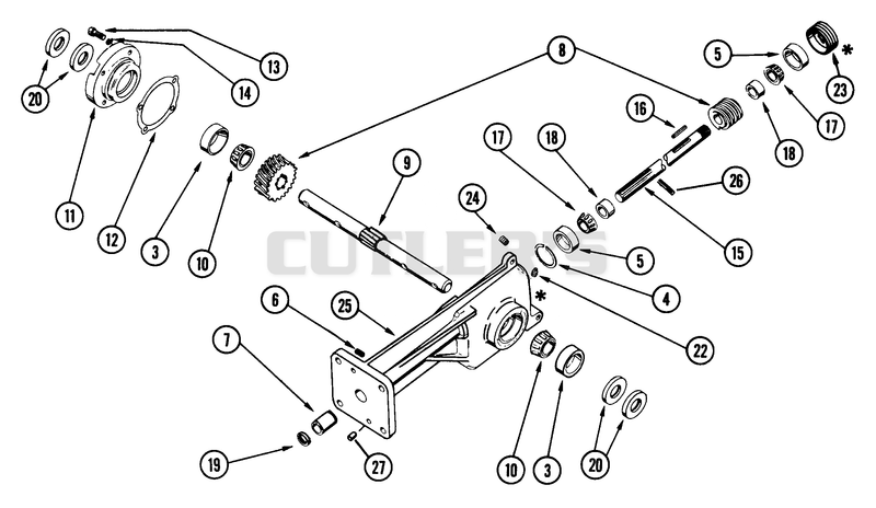 Tiller Gear Case Assembly