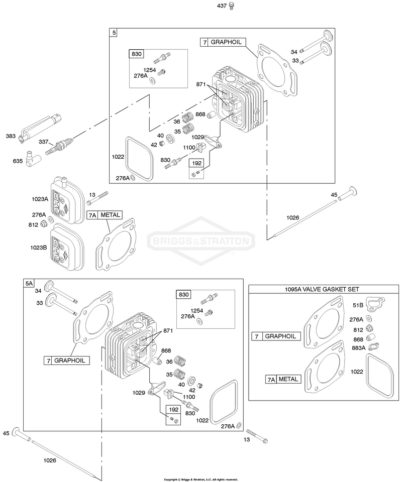Cylinder Head, Valves, Gasket Set - Valve