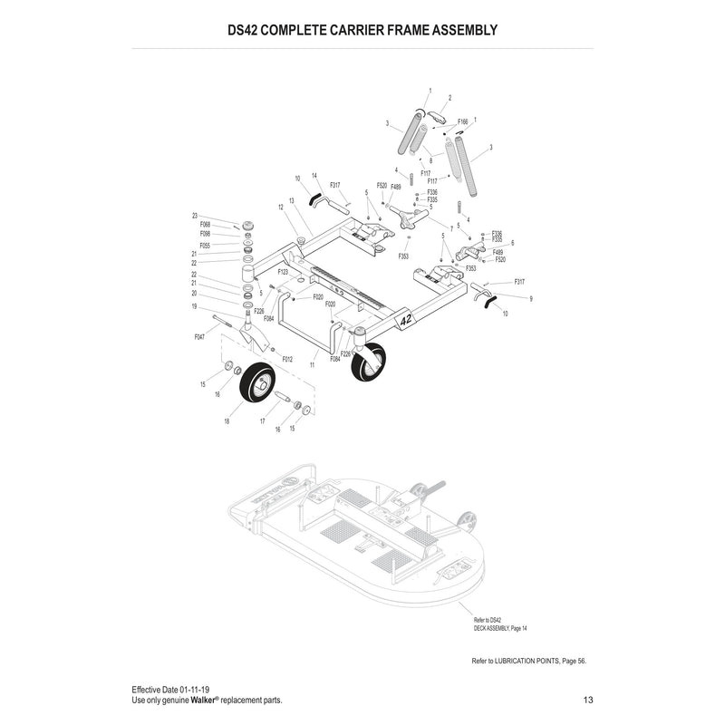 DS42 COMPLETE CARRIER FRAME ASSEMBLY