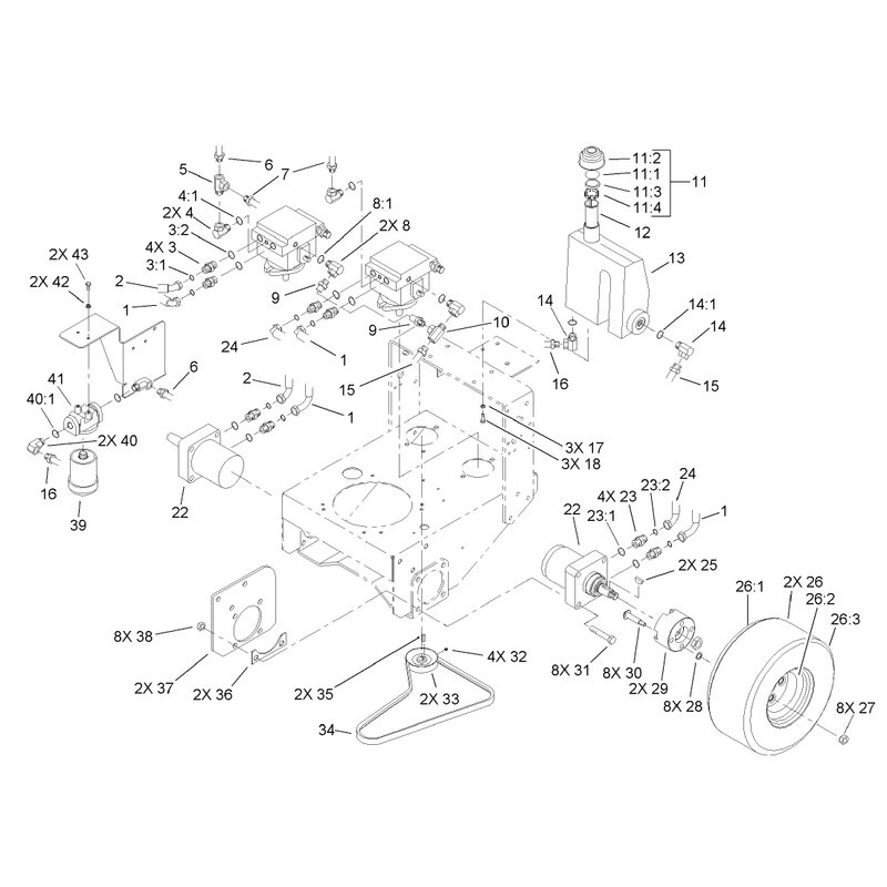 Hydraulic and Drive System Assembly