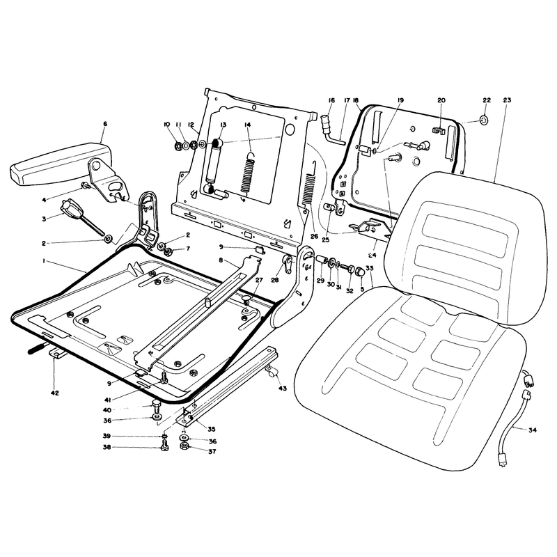 Deluxe Suspension Seat Model No 30756 Optional