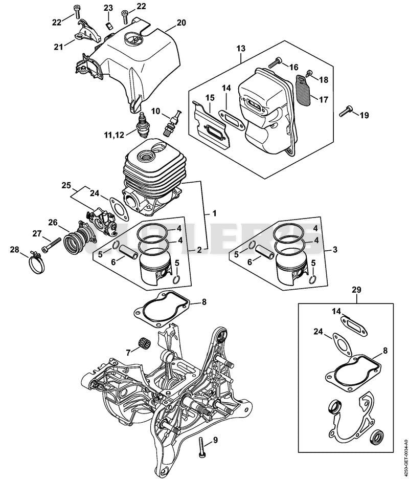 Cylinder, Muffler