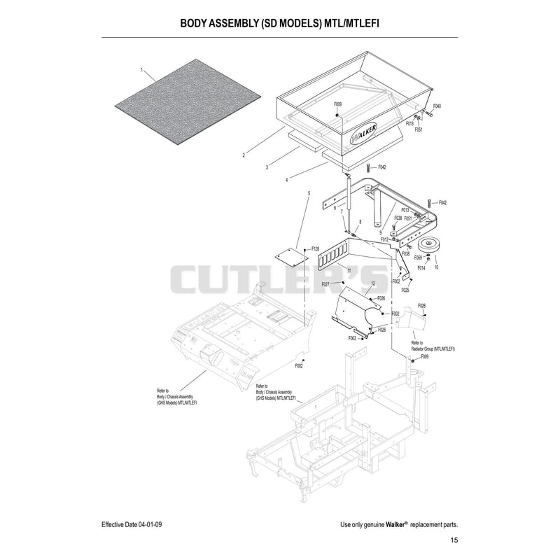 Body Assembly SD Models MTL MTLEFI