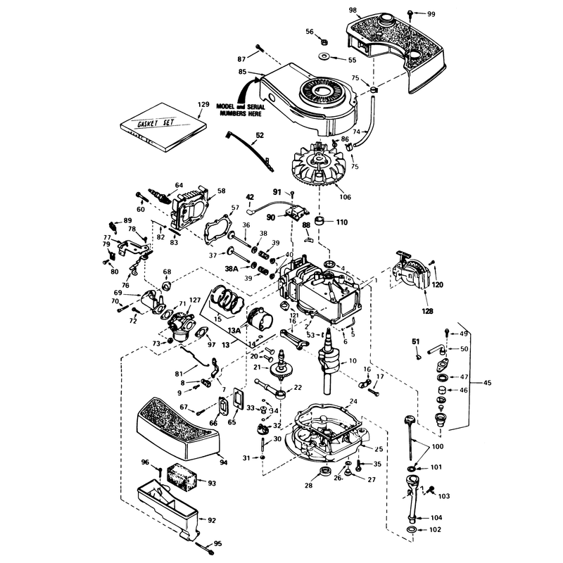 Engine Tecumseh Model No Tnt 100-10100e