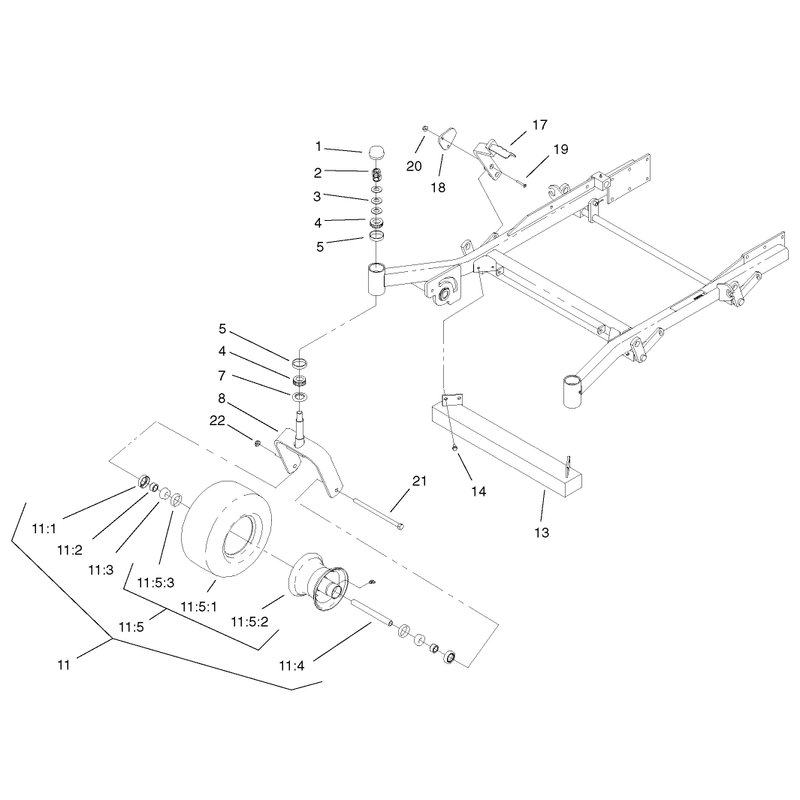Caster and Wheel Assembly