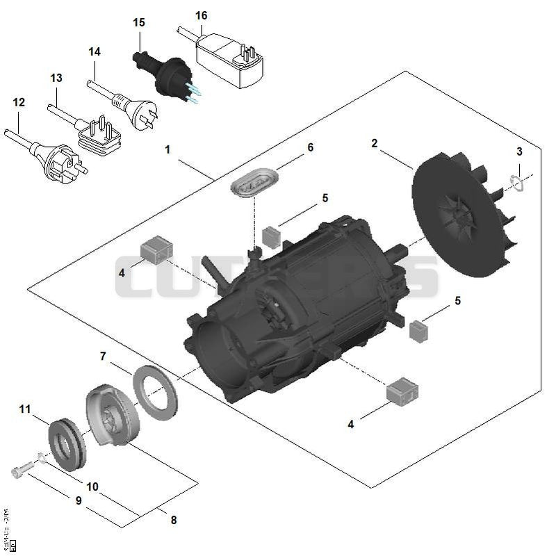 Electric motor, Connecting cable