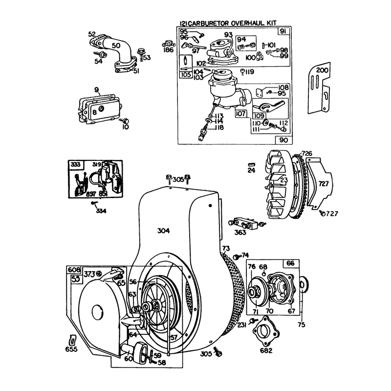 Engine Briggs & Stratton Model No. 190402-2720-01 (continued)