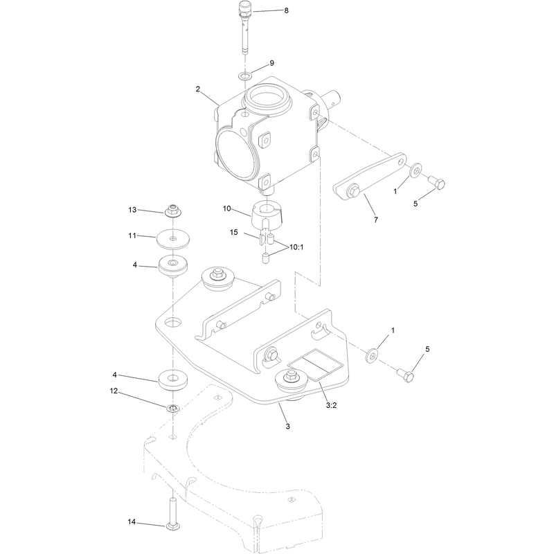 Gear Box and Mount Assembly No 126-2951