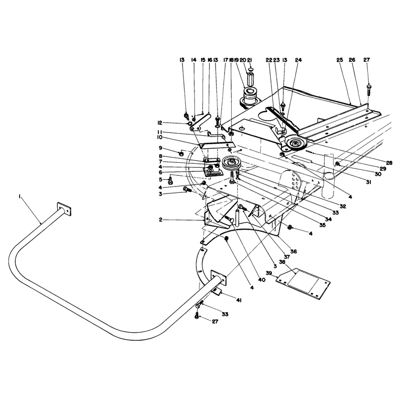Idler Pulley and Deflector Assembly