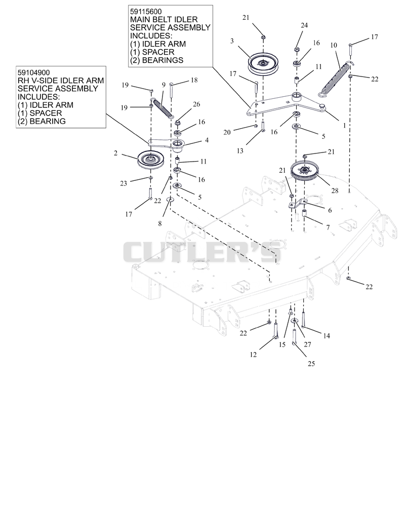 Deck Idlers - 48 and 52"