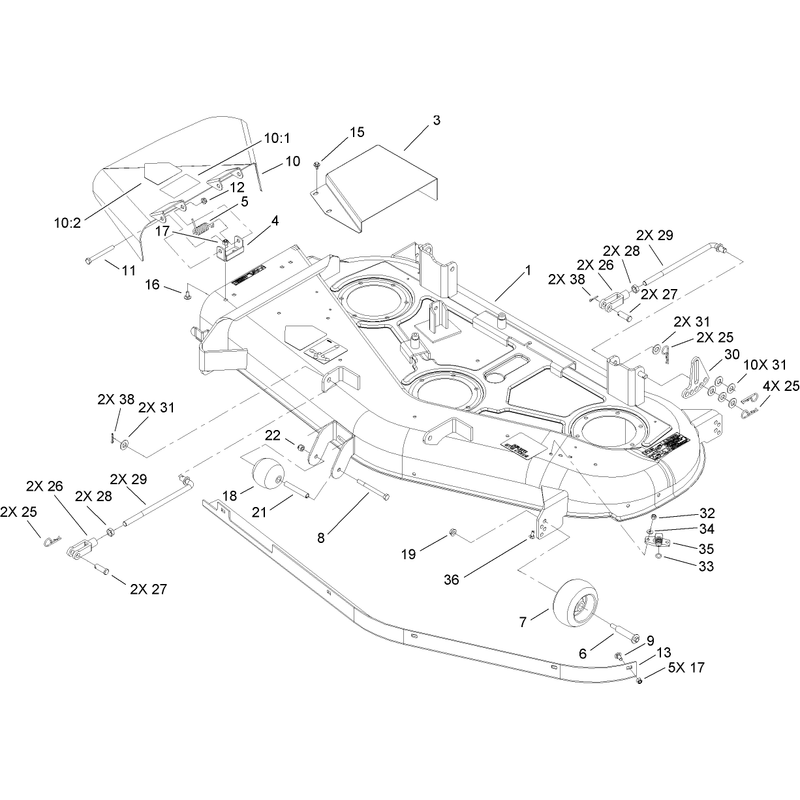 52 Inch Deck Assembly