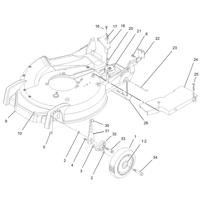 Deck and Wheel Assembly