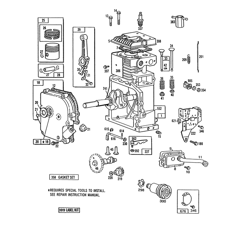 Engine Briggs & Stratton Model 190406 Type 3104-01