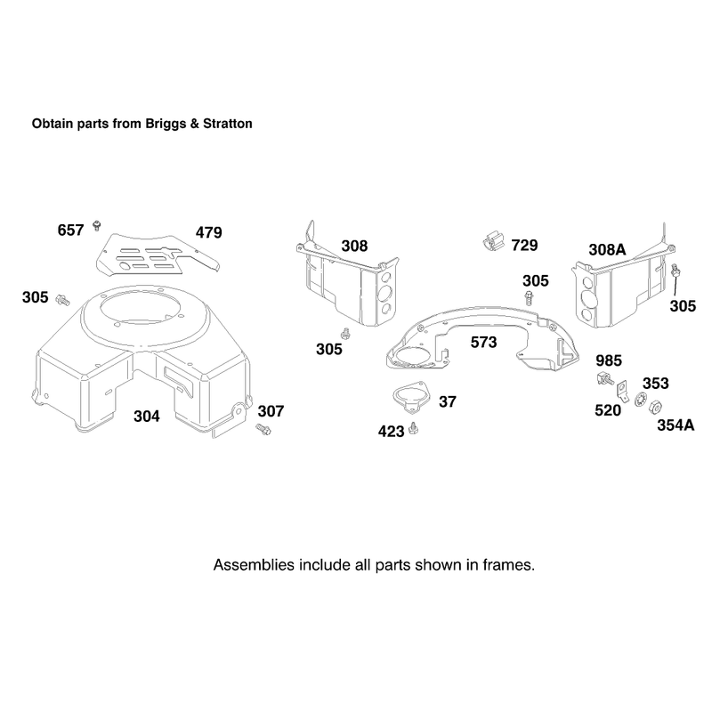 Engine Briggs and Stratton Model 303776-1188-A1