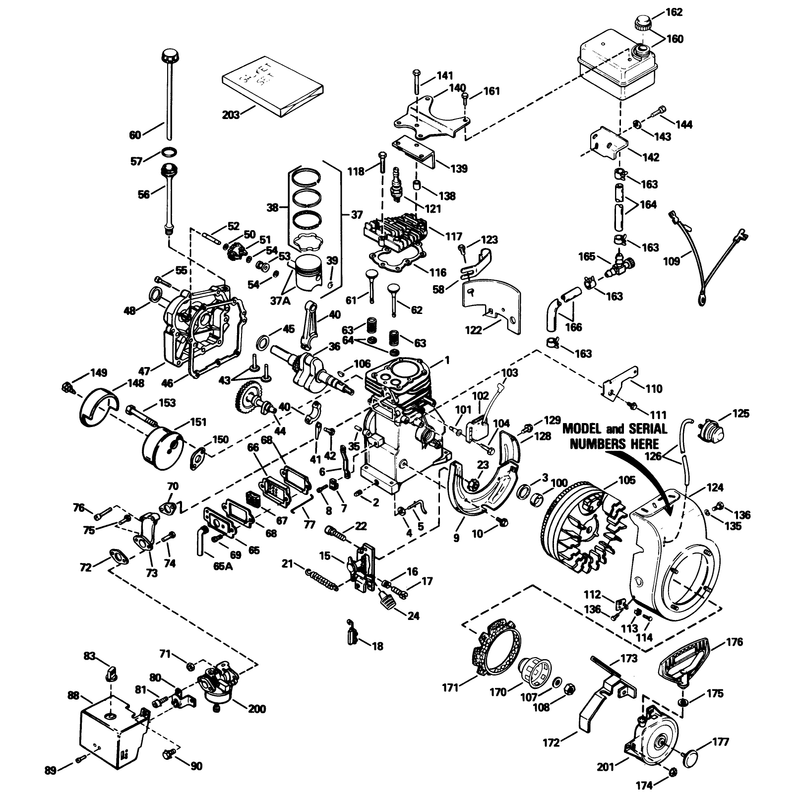 Engine Tecumseh Model H35-45598s