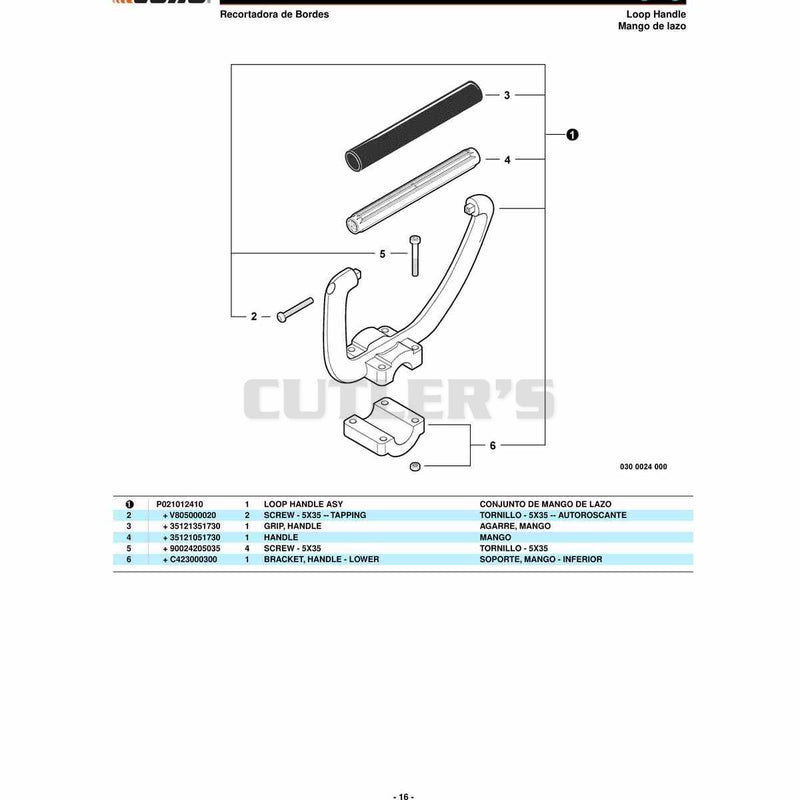 Mango de Control, Cable del Acelerador, Interruptor del Encendido
