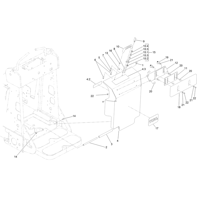 Rear Cover and Thigh Support Assembly