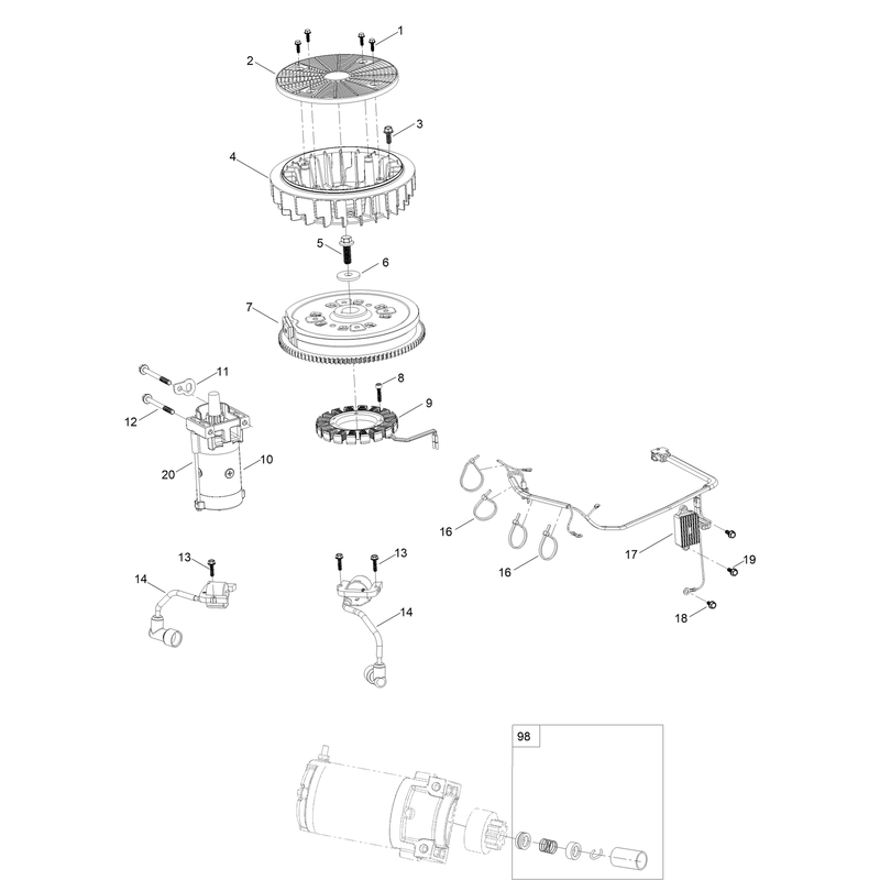 Ignition and Cooling Fan Assembly