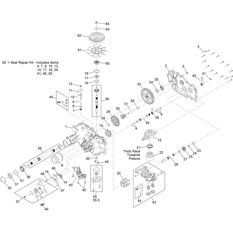 RH Transaxle Assembly No. 135-1050