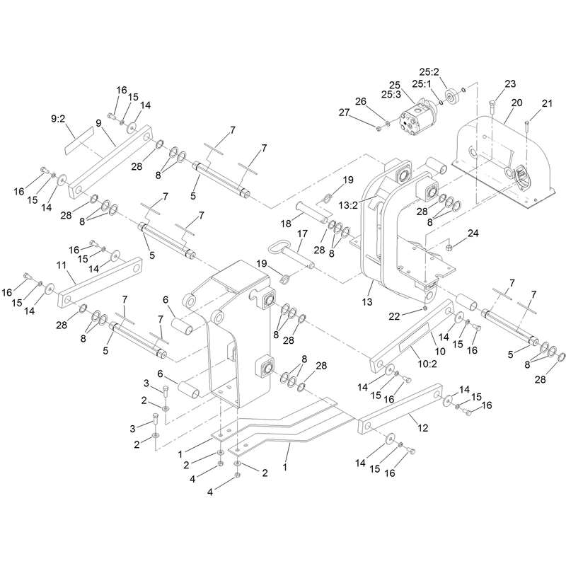 Blade Mounting and Transmission Assembly