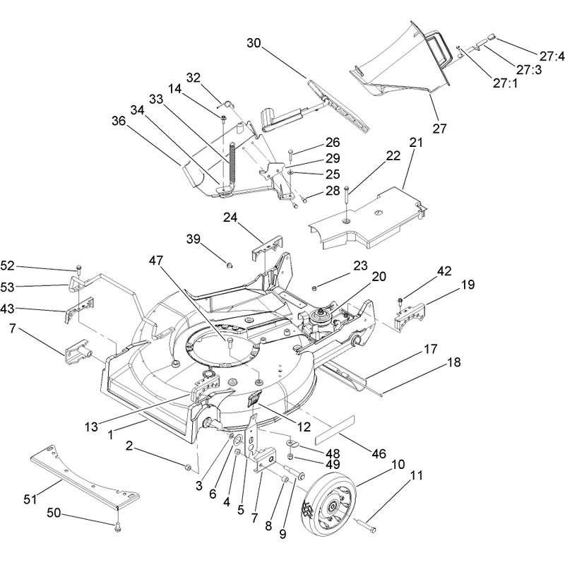 Housing Chute and Wheel Assembly