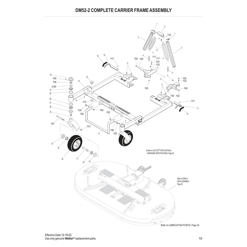 DM52-2 Complete Carrier Frame Assembly