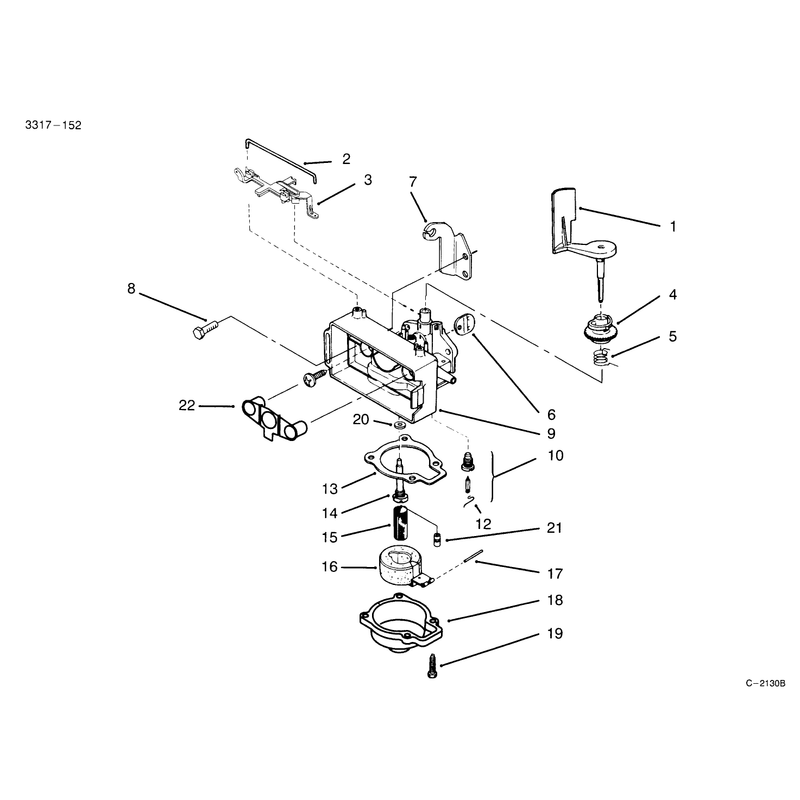 Carburetor Assembly Model No 20441 Only
