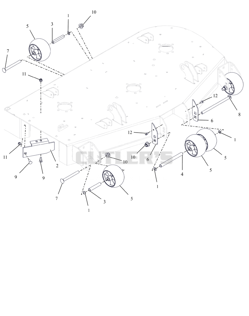 Anti-Scalp Wheels And Baffle - 48"