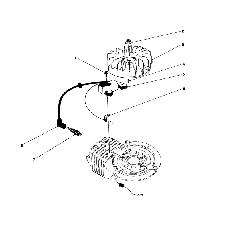 Flywheel and Magneto Assembly Engine No 47pg6