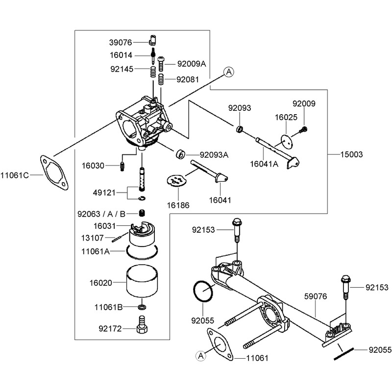 Carburetor Assembly Kawasaki FH430V-AS35