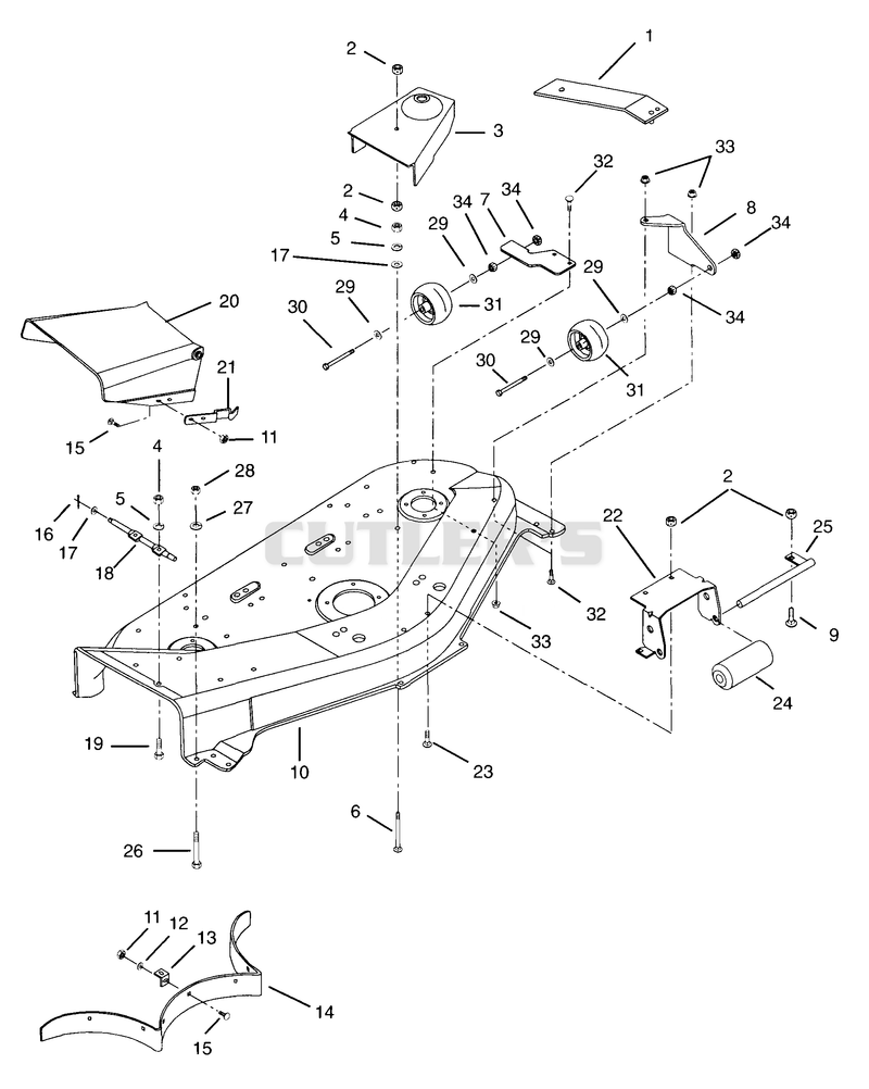 Mower Pan And Roller