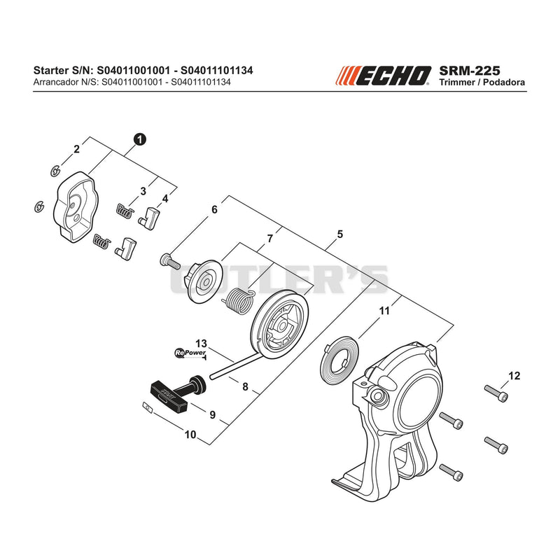 Starter S/N S04011001001 - S04011101134