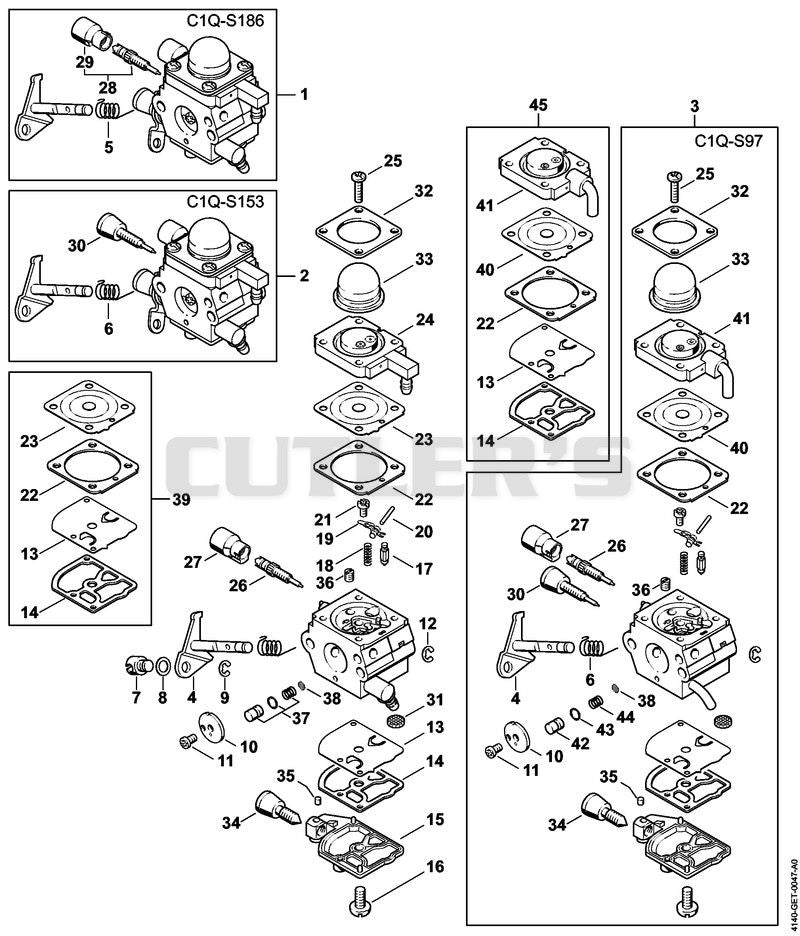 Carburetor C1Q-S186, C1Q-S153, C1Q-S97