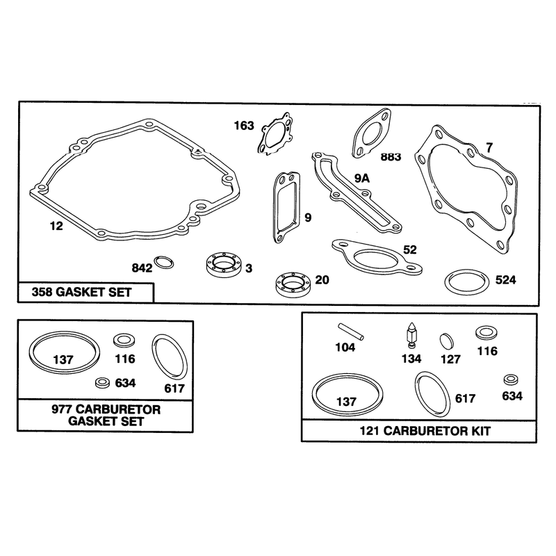 Engine Briggs and Stratton Model 128807-0658-01
