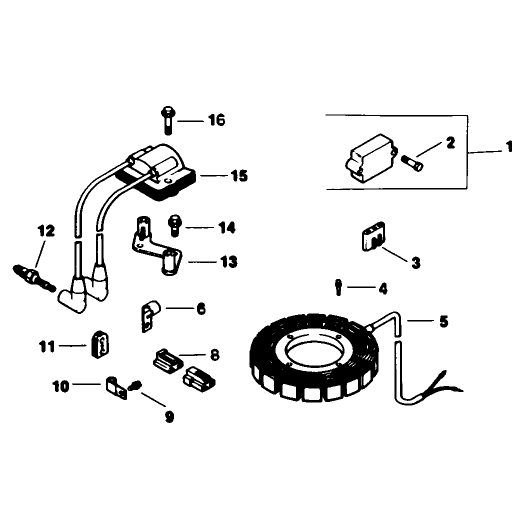 Ignition Engine Kohler Model No Mv16s Type 56511