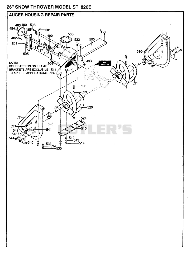 AUGER HOUSING & IMPELLER