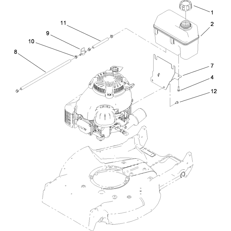 Engine and Tank Assembly