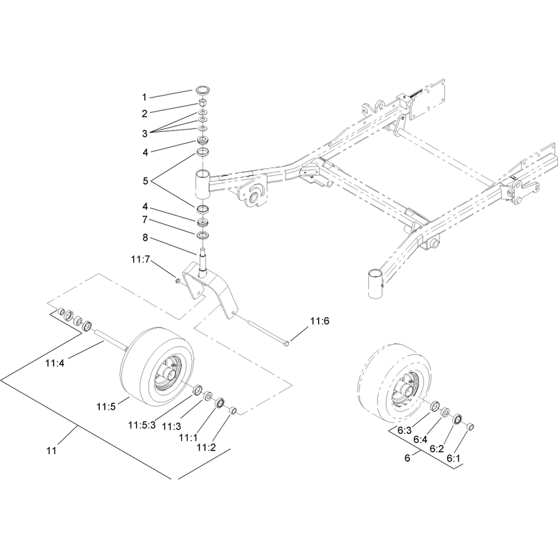 Caster and Wheel Assembly