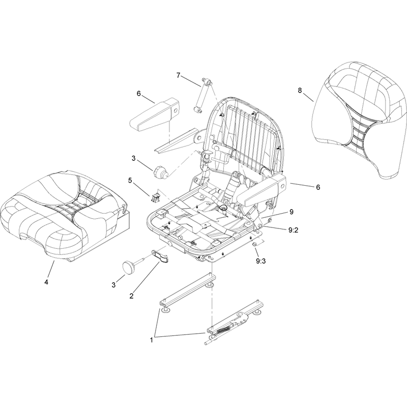 Suspension Seat Assembly No 106-9988