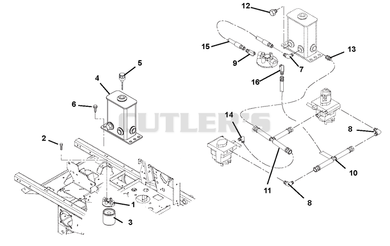 Hydraulic Tank, Filter, Pumps And Hoses