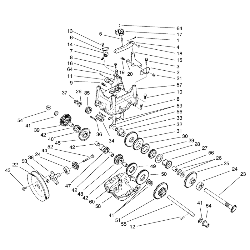 Traction Gearcase Assembly No. 66-8030