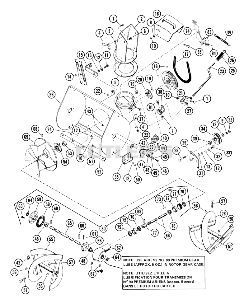 SNO-THRO PARTS LIST