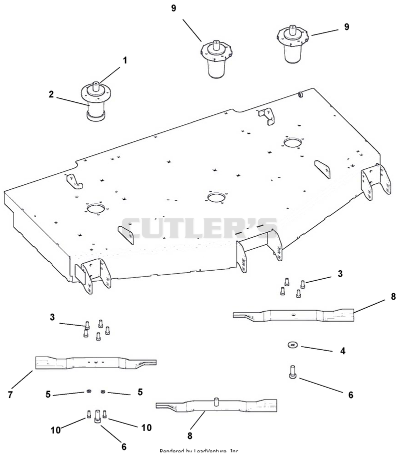 Spindles And Mower Blades
