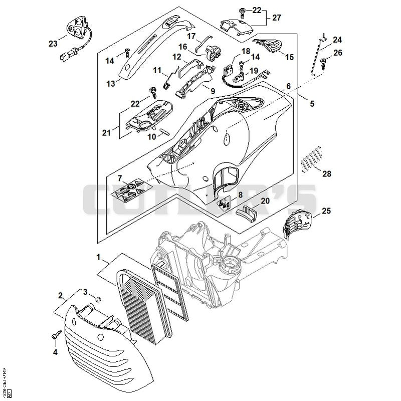 Air filter, Shroud