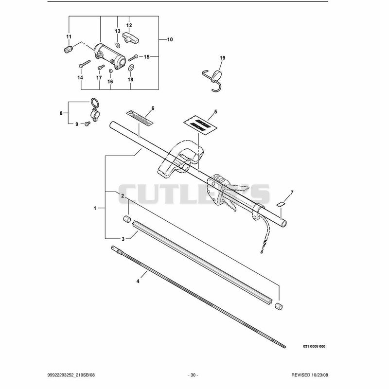 Main Pipe Assembly, Flexible Driveshaft, Coupler -- Upper