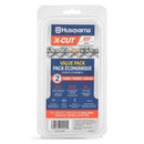 Husqvarna 529788803 X-Cut SP33G 20 Inch Chainsaw Chain, (2 PACK), .325" Pitch, .050" Gauge, 80 Drive Link