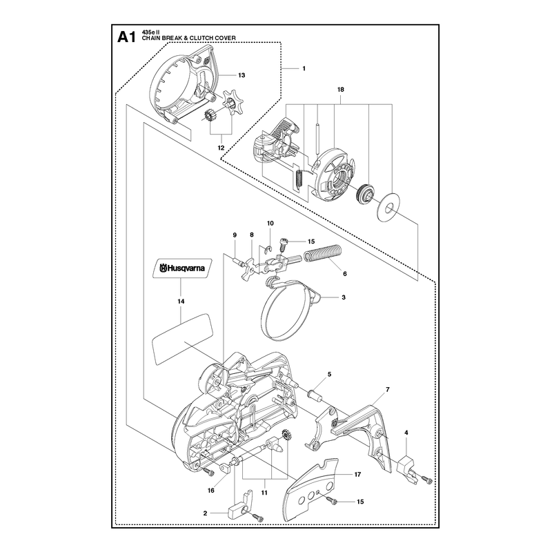 CHAIN BRAKE AND CLUTCH COVER