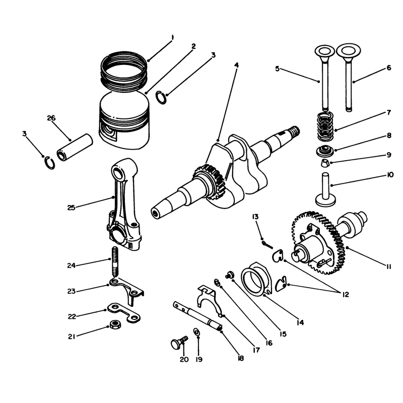 Crankshaft and Camshaft Assembly
