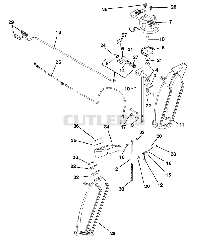 Discharge Chute Crank