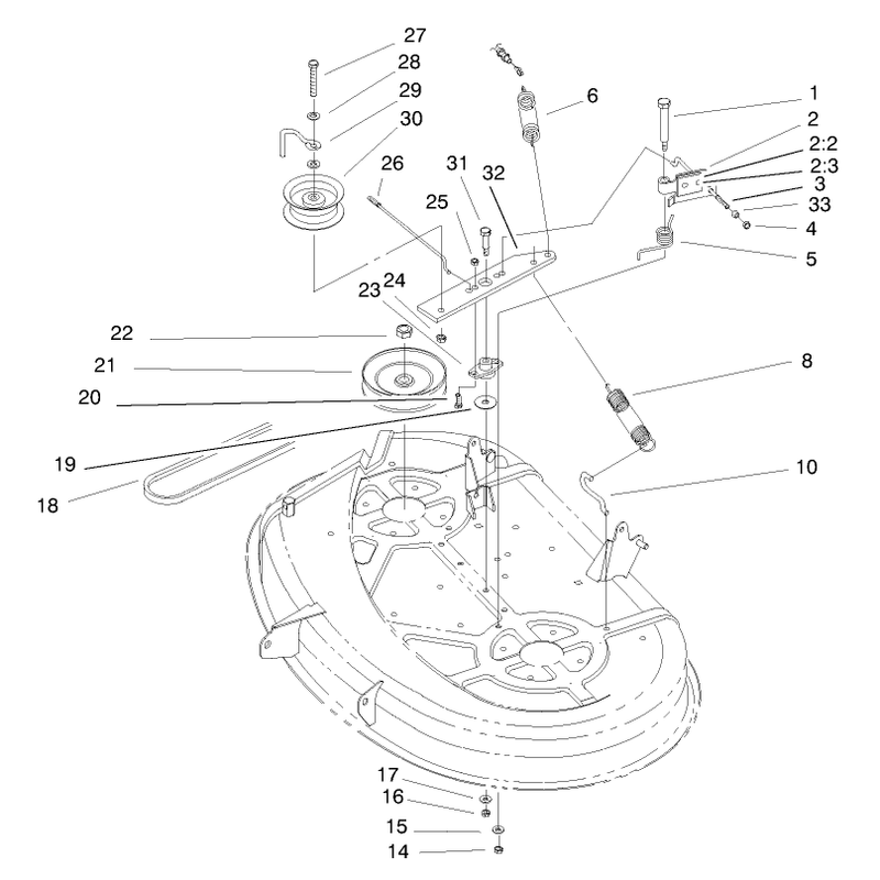 Deck Pulley and Belt Assembly